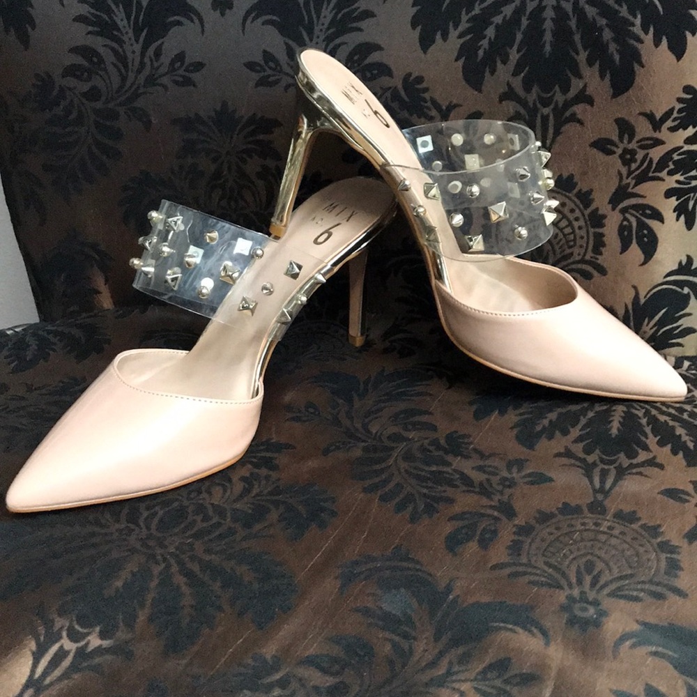 Mix No. 6 studded backless heels